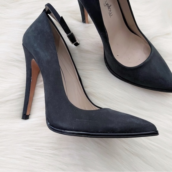 Mellow Yellow Paris Navy Suede Heels size 38 / 7.5 - Picture 2 of 7